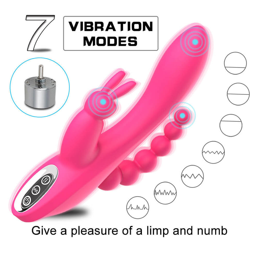 3 in 1 G-Spot Rabbit Anal Dildo Vibrator, gallery view 2