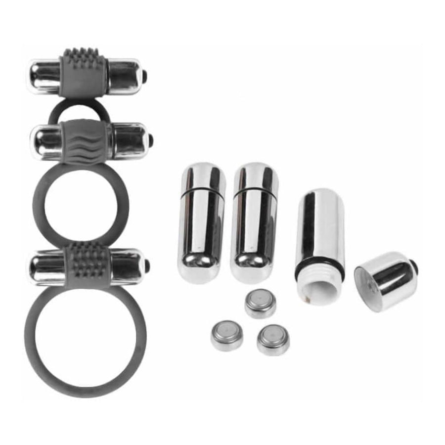 Vibrating Triple Cock Ring Erection Lock, gallery view 3