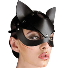 Lade das Bild in den Galerie-Viewer, Verführerische Catwoman-Maske aus Leder für BDSM
