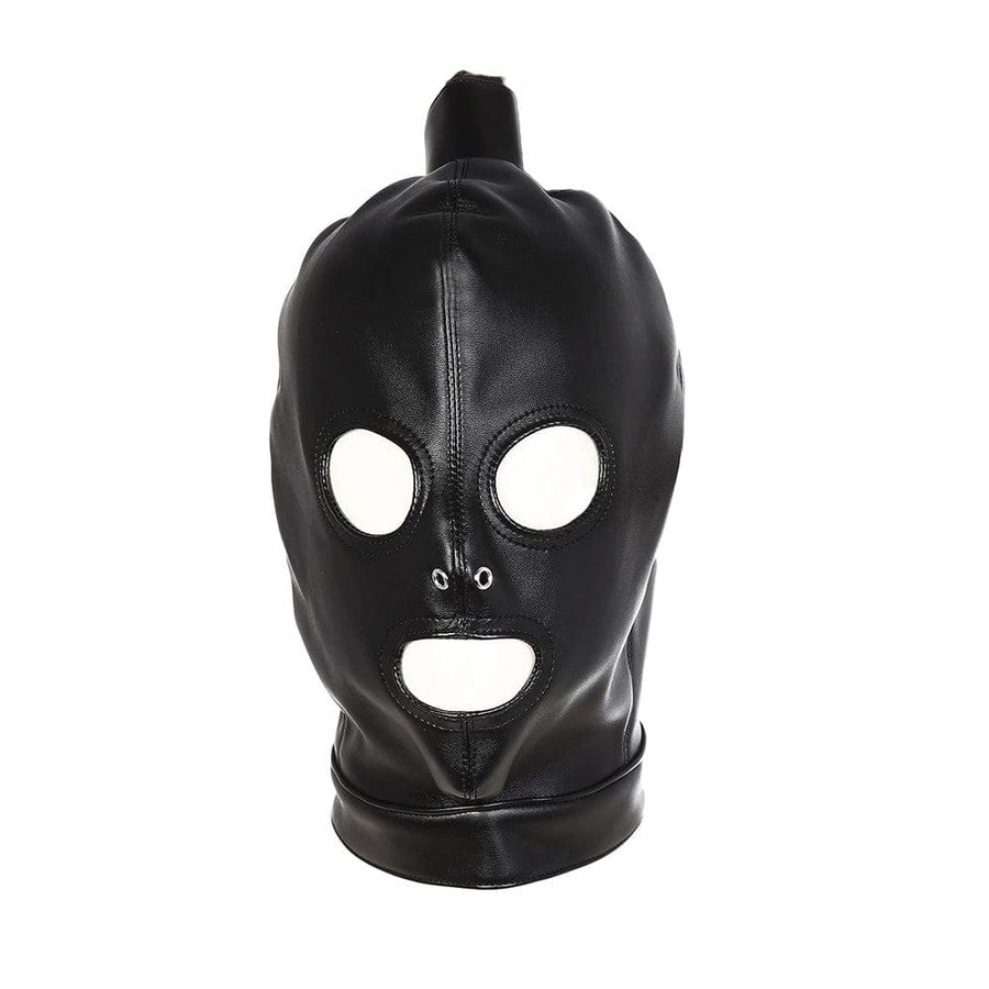 Leather BDSM Mask With Ponytail BDSM, gallery view 2