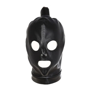 Leather BDSM Mask With Ponytail BDSM