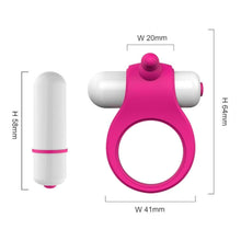 Charger l&#39;image dans la galerie, Anneau d&#39;amour vibrant pour chatouiller le clitoris rose
