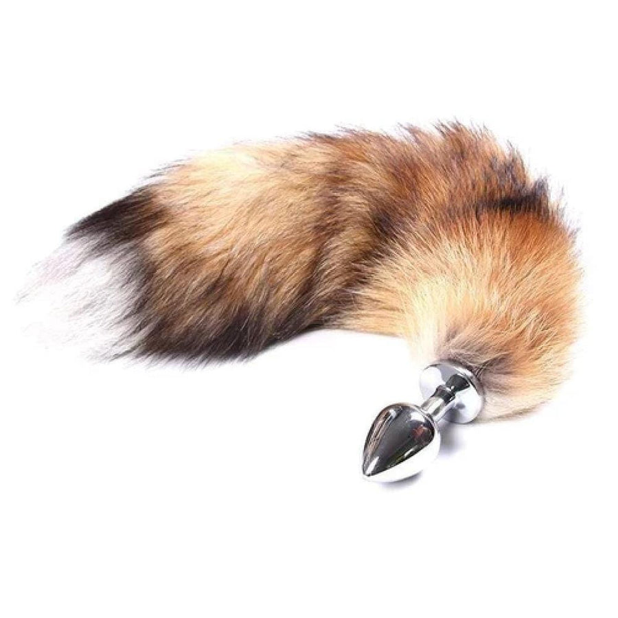 17" Wolf Tail Stainless Steel Plug, gallery view 3