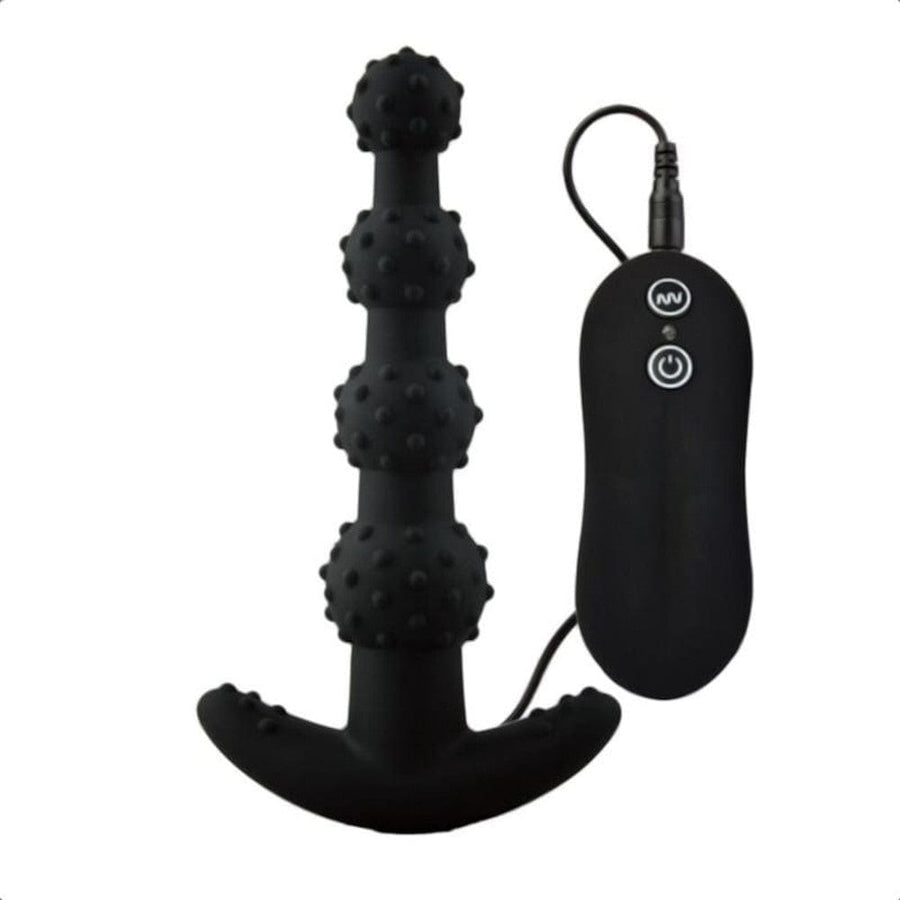 Beaded and Dotted Vibrating Butt Plug, gallery view 3