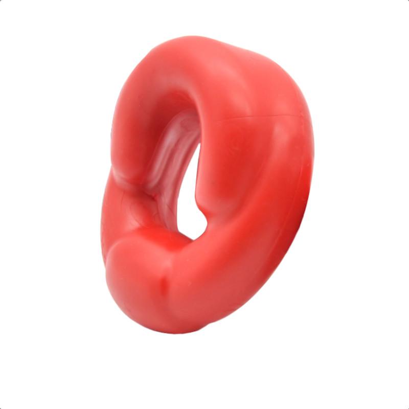 Red Silicone Cock and Ball Ring BDSM, gallery view 2