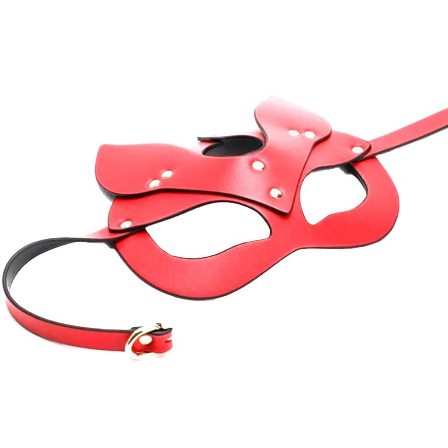 Sexy Red Leather Mask BDSM, gallery view 3