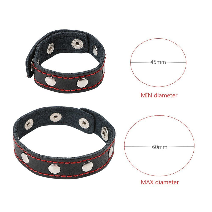 Adjustable Leather Cock Stud Ring BDSM, gallery view 6