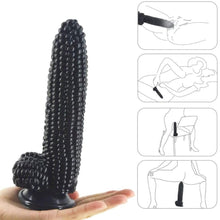 Load image into Gallery viewer, Realistic Black Corn Dildo With Suction Cup BDSM
