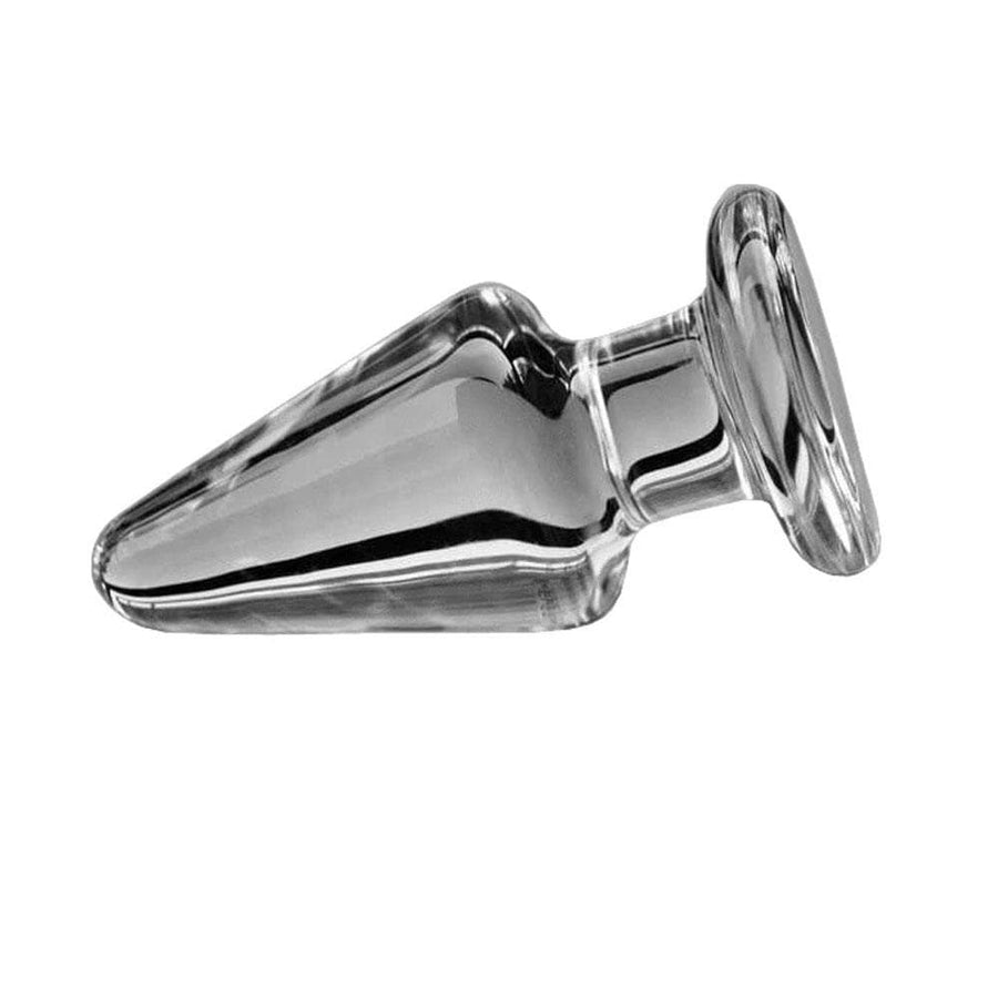 3 Sizes Large Transparent Glass Butt Plug, gallery view 6