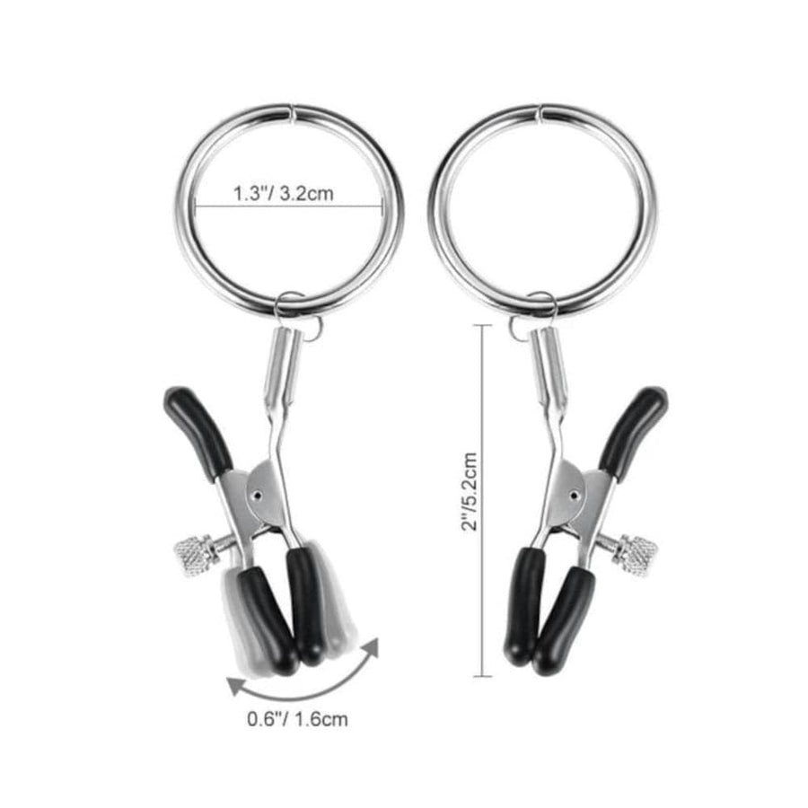 BDSM Flirting Rings Silver Nipple Clamps, gallery view 13