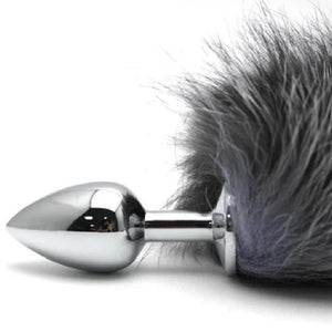 Foxy Gray Ash Tail Plug 17 Zoll lang BDSM