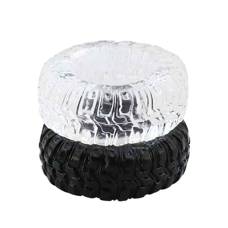 Thick Black Silicone Cock Ring BDSM, gallery view 2