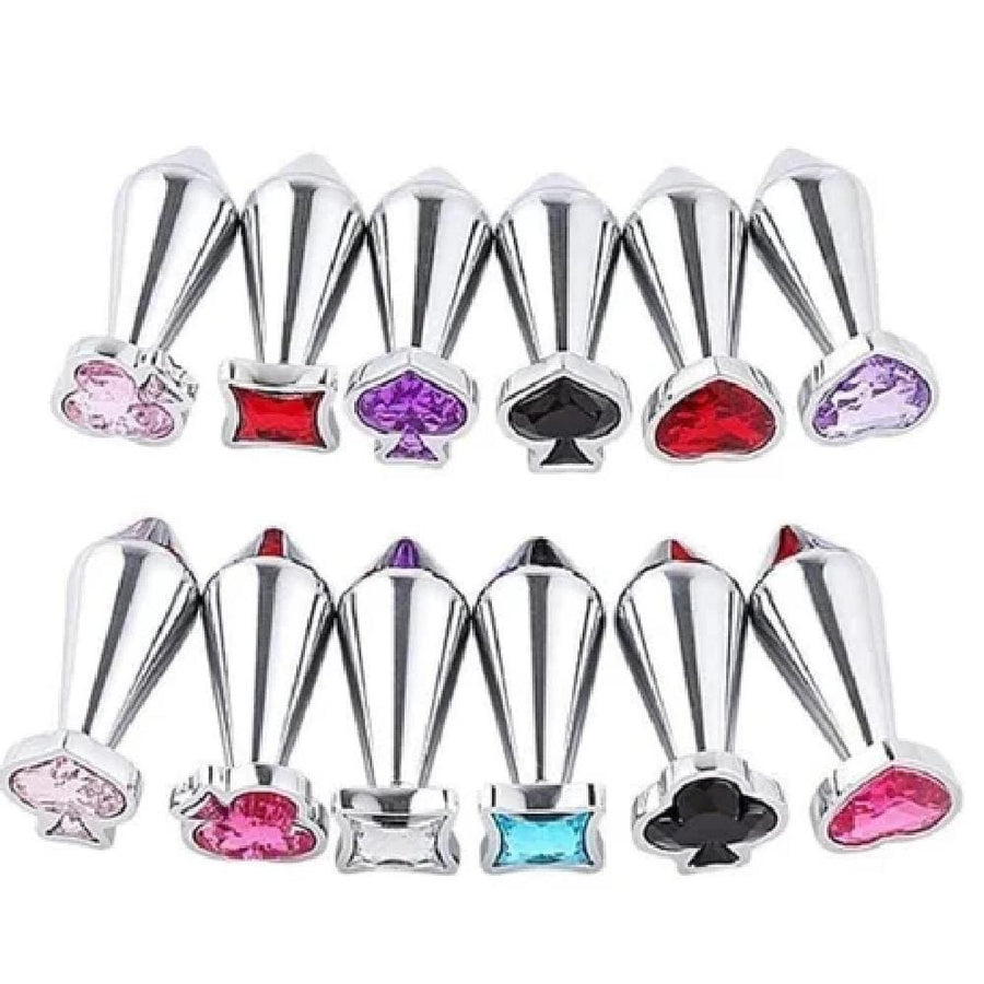 Jeweled Steel Butt Plug Flared BDSM, gallery view 3