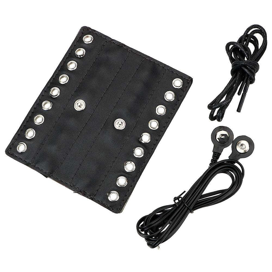 Leather Sleeve Penis Electro Torture Instrument BDSM, gallery view 3