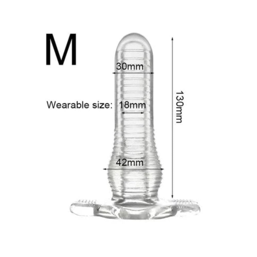 Reusable Clear Latex Penis Sheath BDSM, gallery view 3