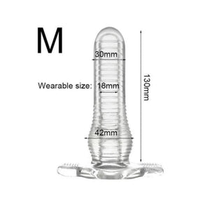 Reusable Clear Latex Penis Sheath BDSM