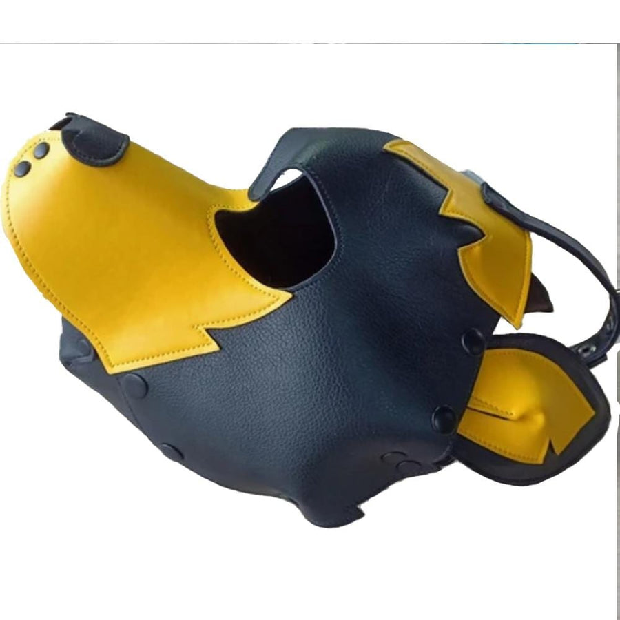 Two-Toned Leather Dog Hood BDSM, gallery view 3