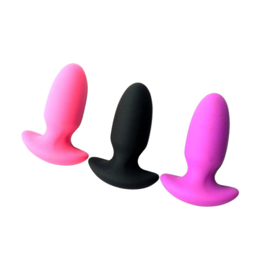 Hollow Silicone Vibrating Butt Plug 4.13 Inches Long, gallery view 3