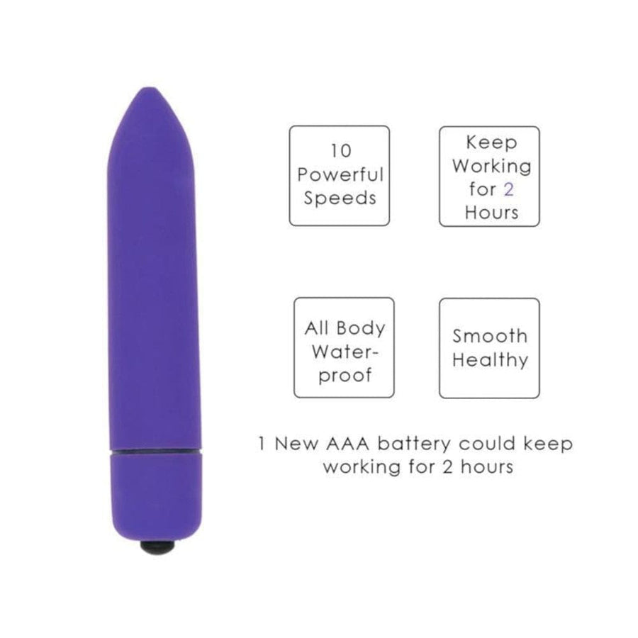 Purple Rose Metal Butt Plug and Vibrator BDSM, gallery view 5