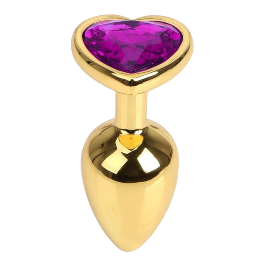 Heart-Shaped Stainless Steel Gold Butt Plug, gallery view 3