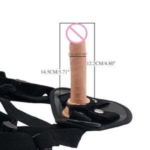 Realistic 5 Inch Mini Dildo With Strap On Harness BDSM