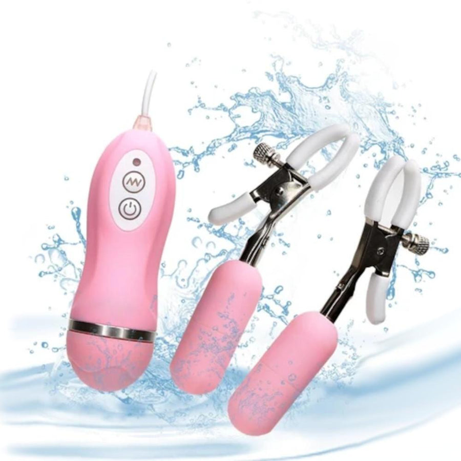 BDSM Multi-frequency Vibrating Nipple Clamps, gallery view 3