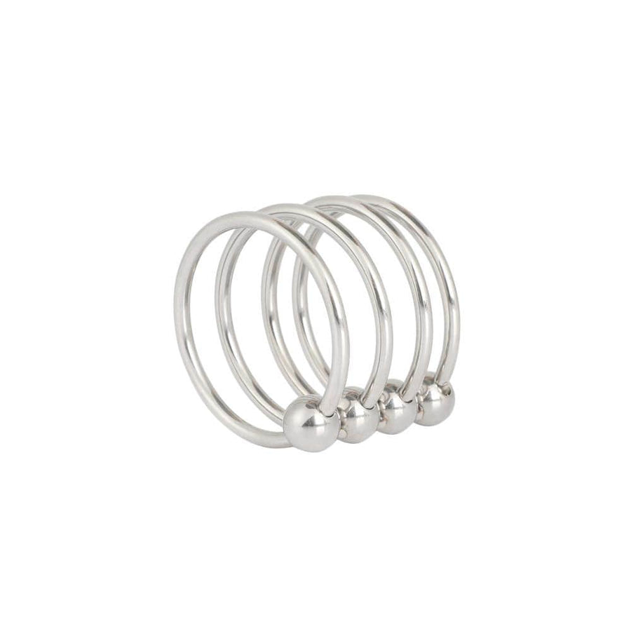 BDSM Stainless Beaded Multiple Cock Rings product view