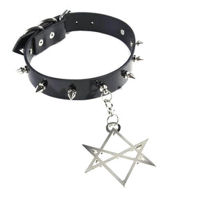 Black Gothic Talisman Pendant Collar