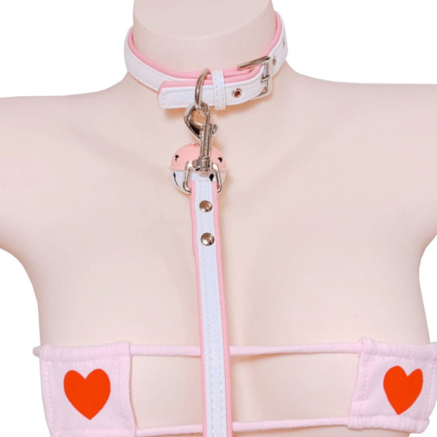 Human Kinky Cute Collar With Bell, gallery view 4