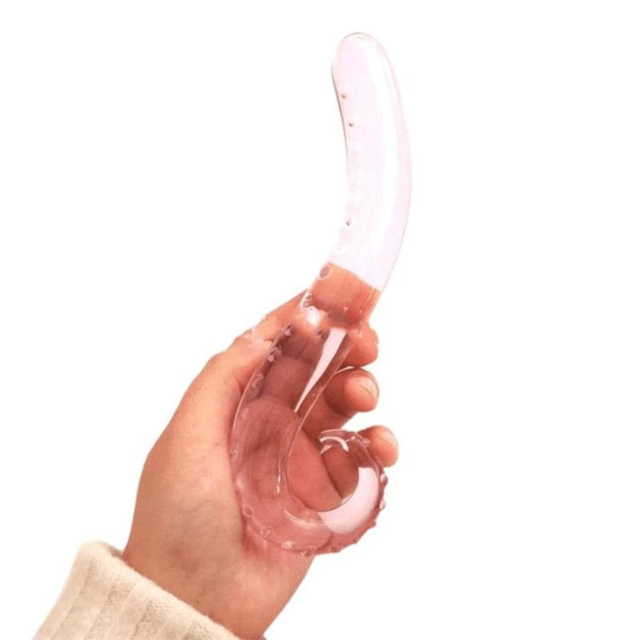 Pink Glass Octopus Tentacle Dildo BDSM, gallery view 5