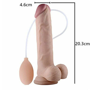 8 Inch Dildo With Balls and Suction Cup