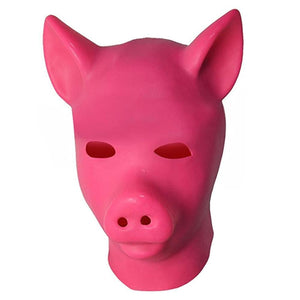 Masque de cochon en latex fétichiste animal BDSM