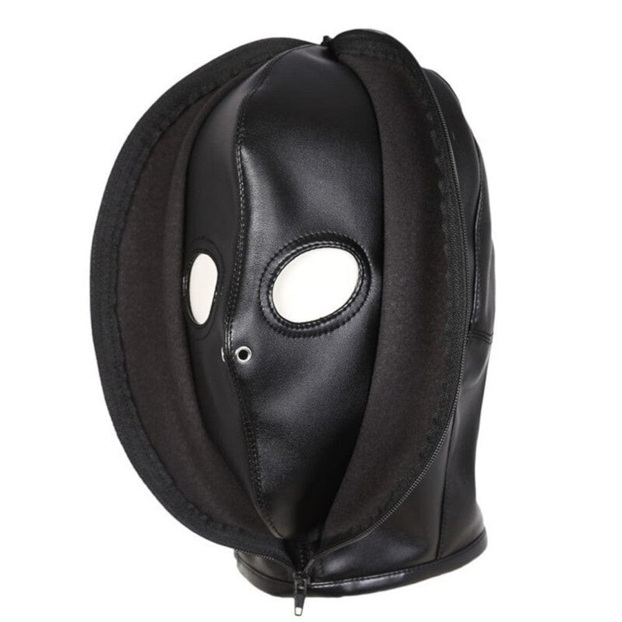 Full Leather Sensory Deprivation Hood BDSM, gallery view 2