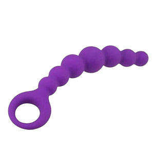 Perles anales en silicone violettes