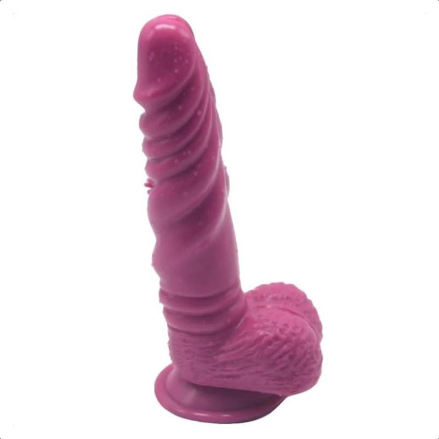8 Inch Winding Ribbed Stimulator Knot Dildo, gallery view 6