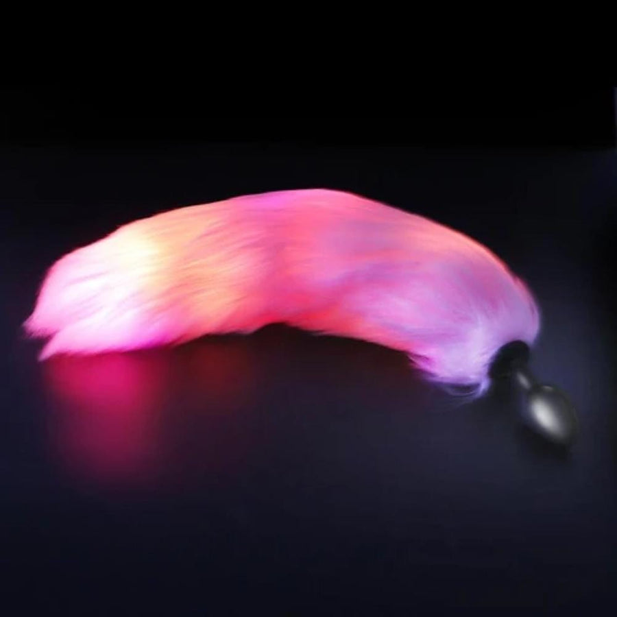 Flexible Silicone LED Fox Tail Plug BDSM, gallery view 4