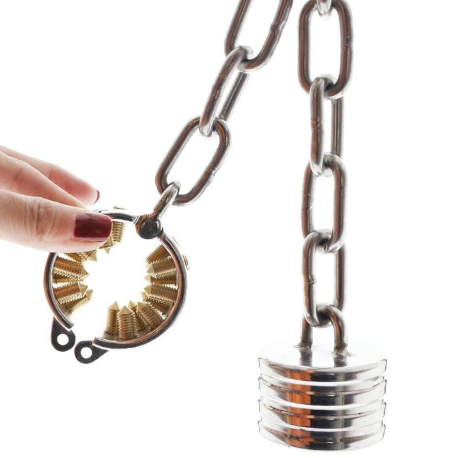 BDSM Spiked Ball Stretcher Shackle, gallery view 5