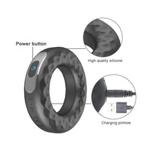 Load image into Gallery viewer, Stylish Rechargeable Vibrating Cock Ring BDSM

