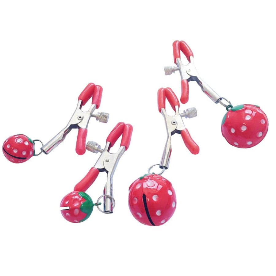 BDSM Strawberry Red Tit Clamps, gallery view 2