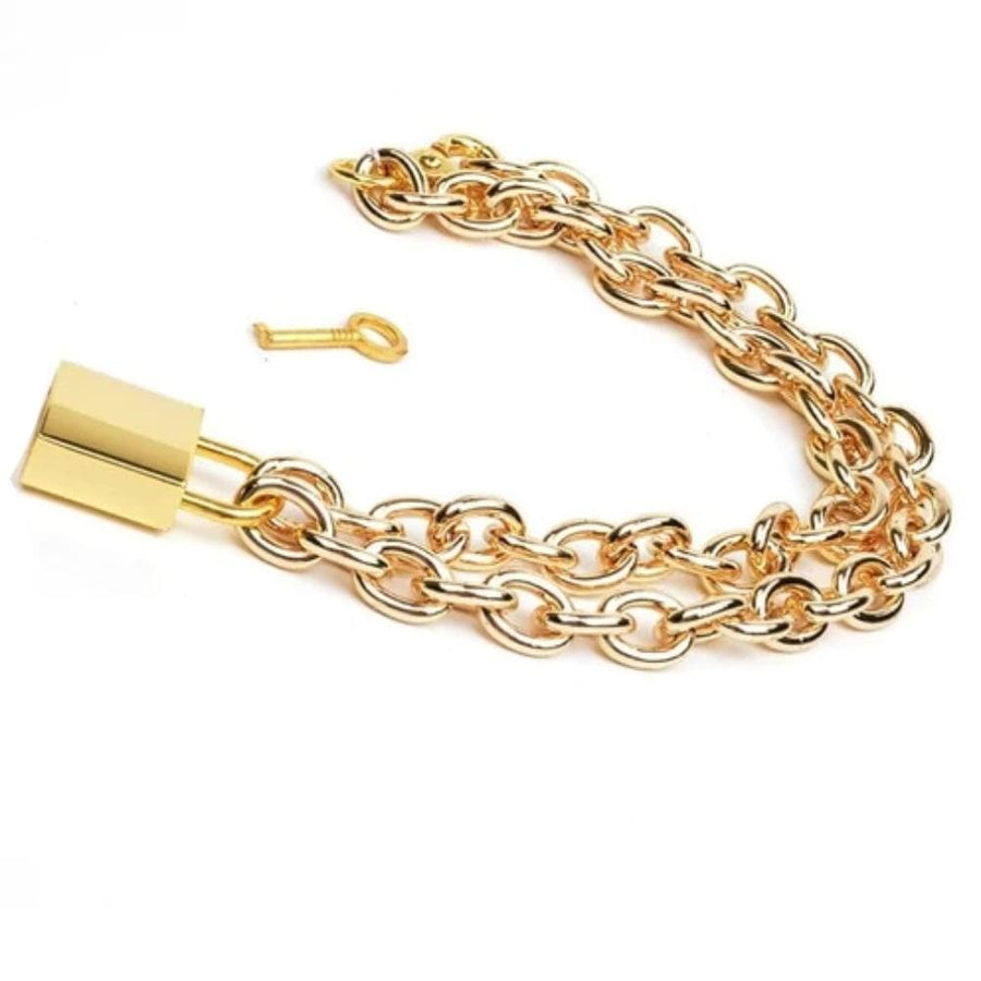 Slave Bondage Chain Locking Collars product view