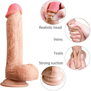 Naughty Beaver 8 Inch Realistic Dildo BDSM