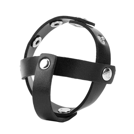 BDSM Ultimate Leather Ball Bondage Device product view