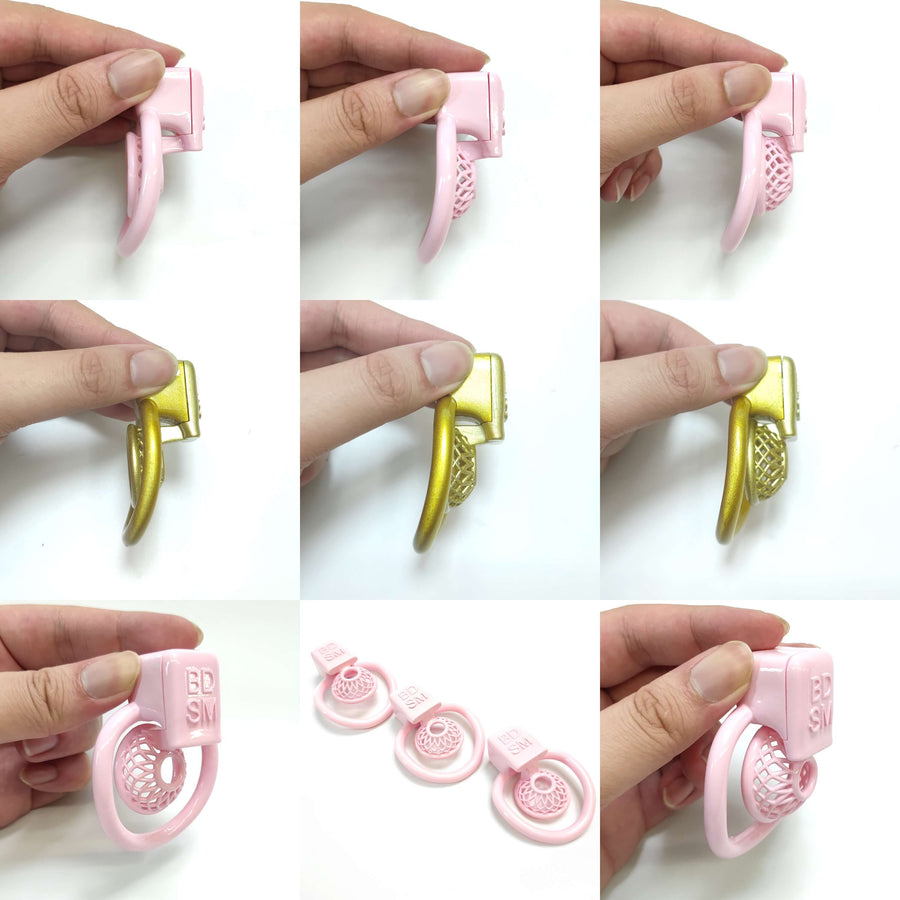 3D 4Rings Super Small Reticular BDSM Chastity Cage, gallery view 13