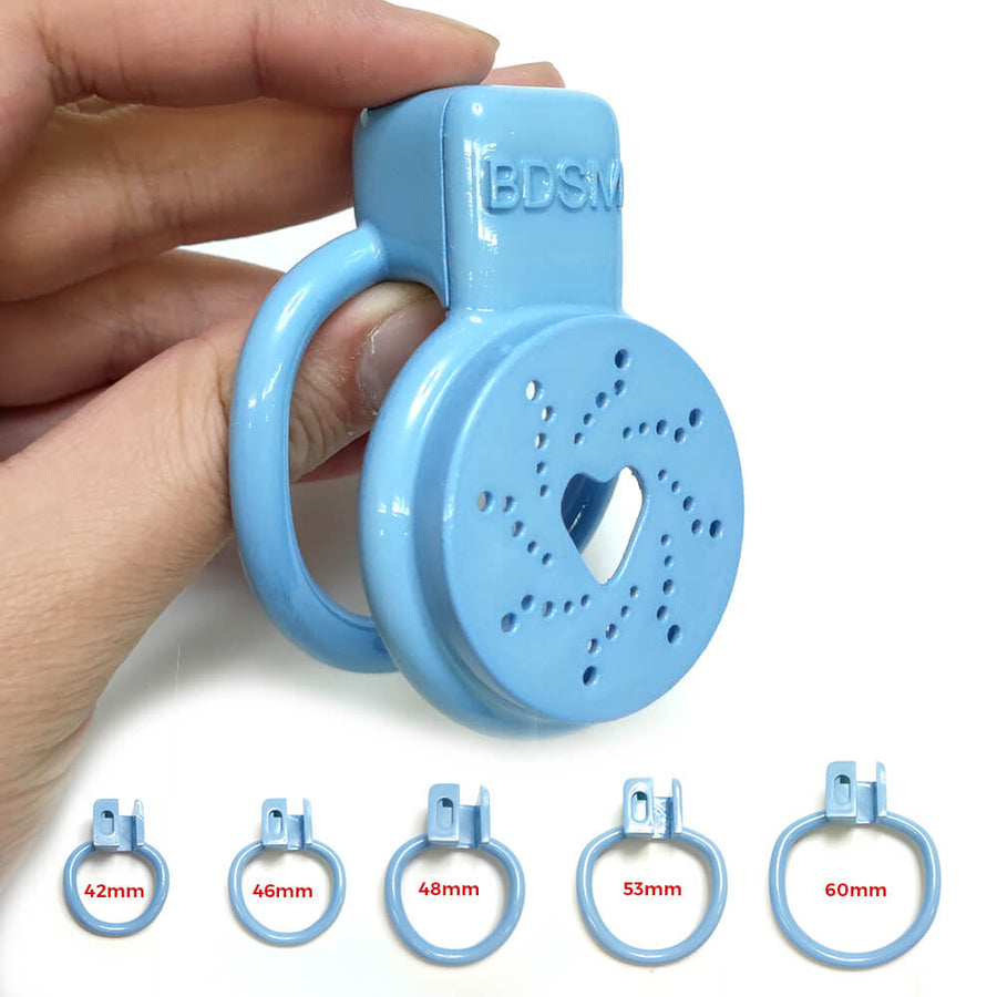 3D Love Heart Male Chastity Cage, gallery view 5