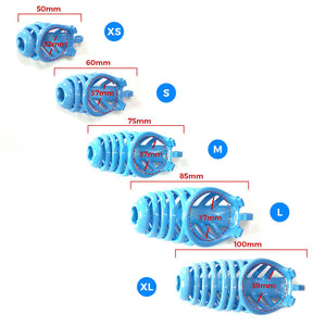 Dispositif de chasteté bleu sexy 3D Cage à bite