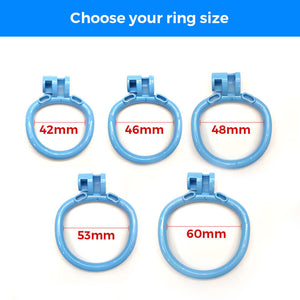 3D Sexy Blue Chastity Devices Cock Cage