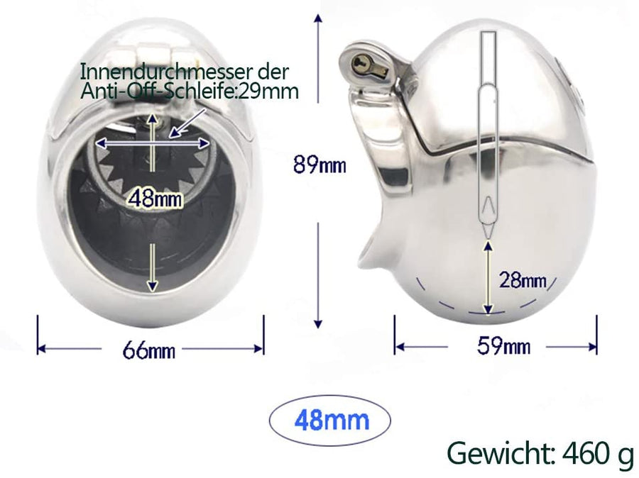 Stainless Egg shaped Cock Cage, gallery view 5