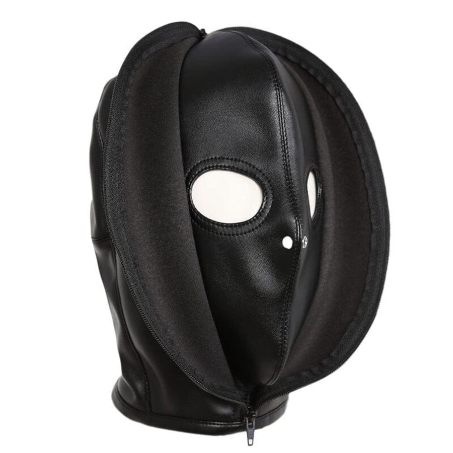 Full Leather Sensory Deprivation Hood BDSM, gallery view 3