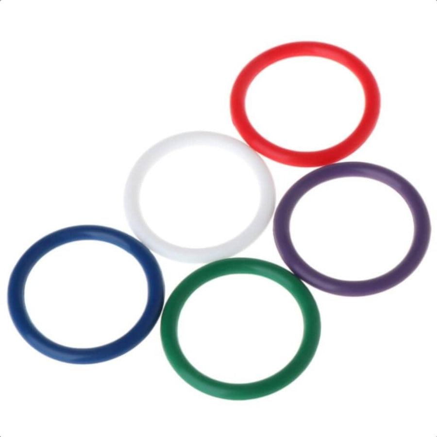 Rainbow 5-in-1 Silicone Cock Ring Set BDSM, gallery view 4