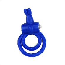 Load image into Gallery viewer, Erection-Enhancing Blue Bunny Cock Ring
